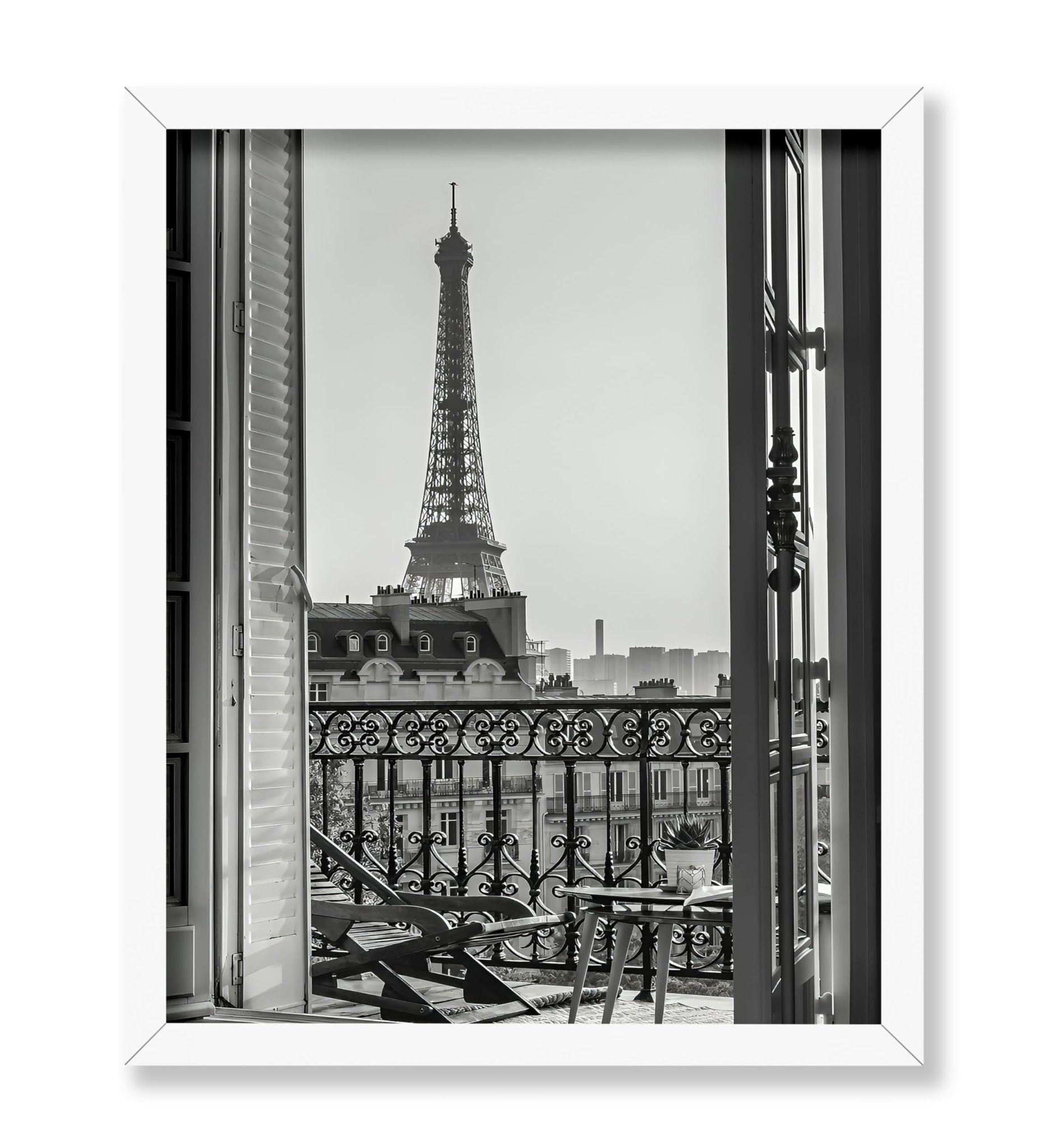 Eiffel Tower View from Balcony