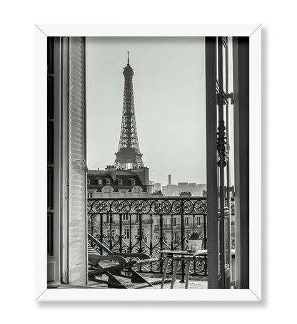 Eiffel Tower View from Balcony