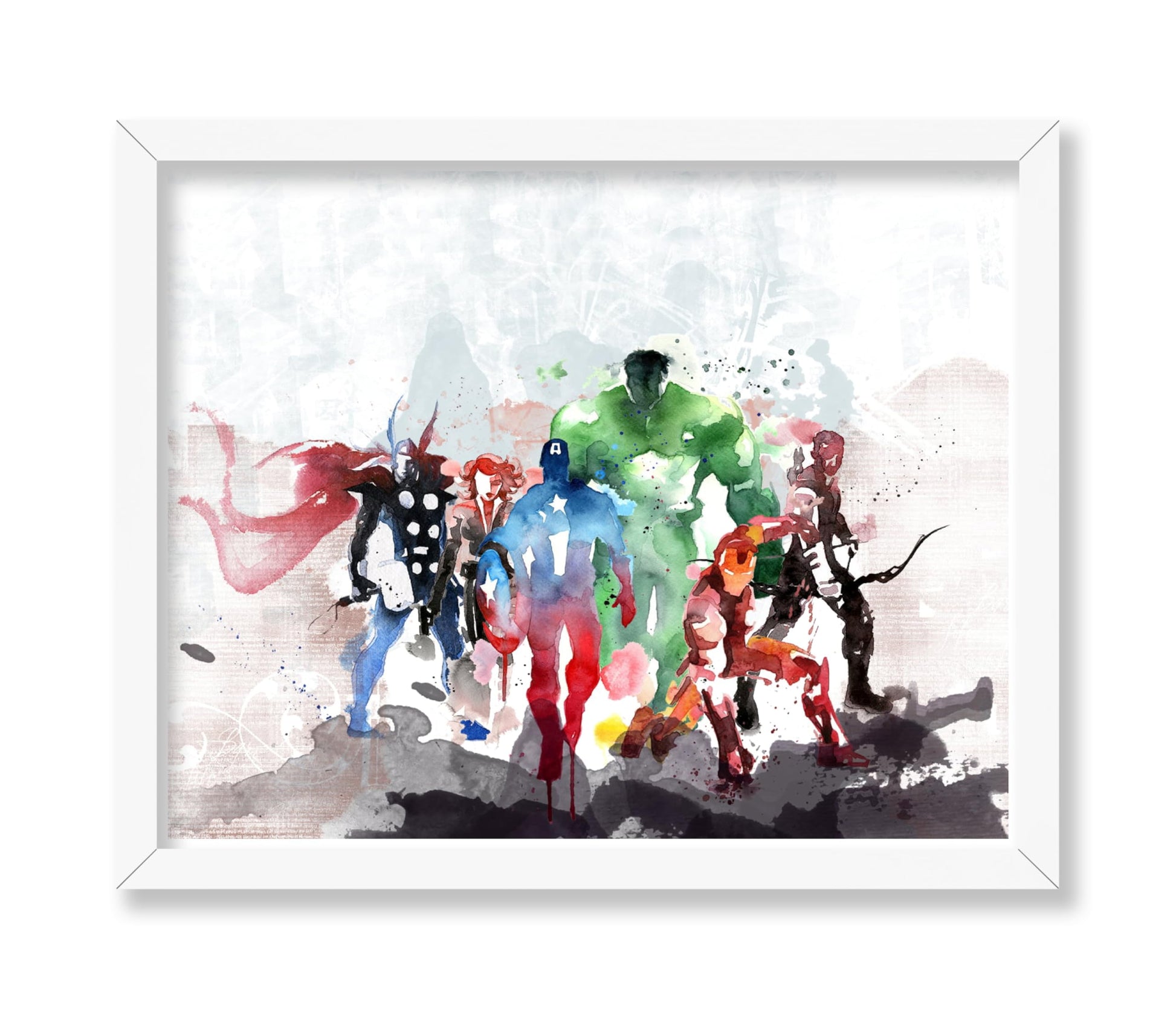 Watercolor Superheroes
