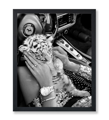 Baby Tiger in Car