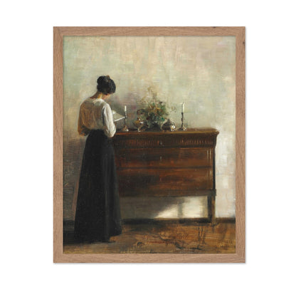 Carl Vilhelm Holsoe - Interior with the Artist's Wife