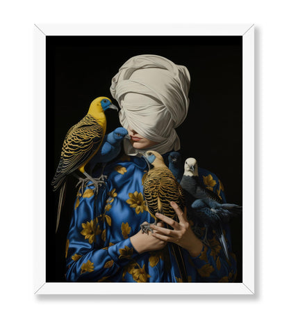Woman and Birds