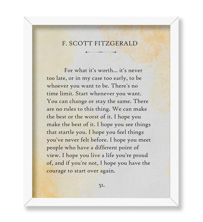 F. Scott Fitzgerald - For What It's Worth