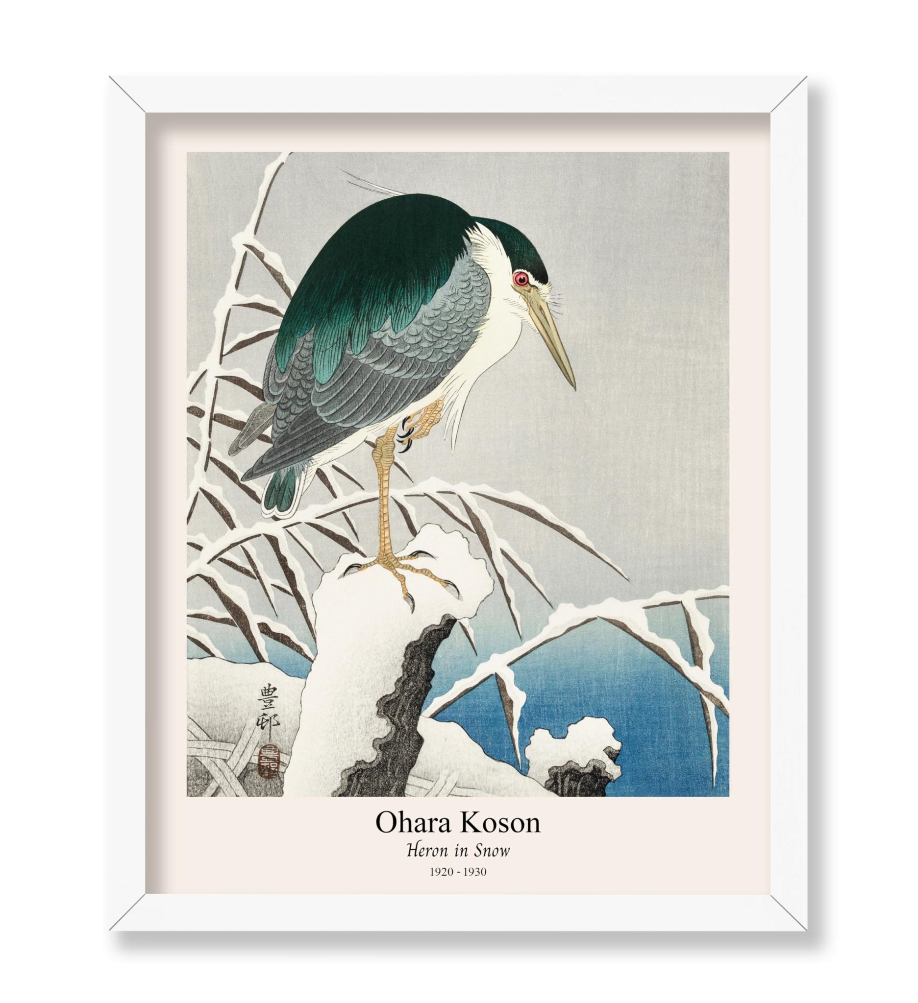 Ohara Koson - Heron in Snow