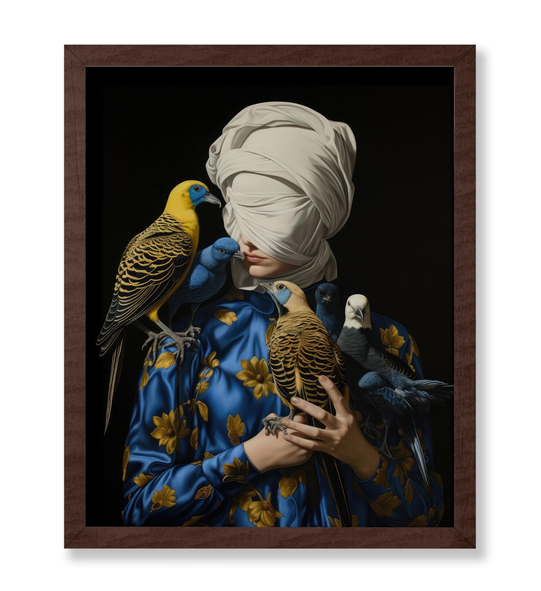 Woman and Birds