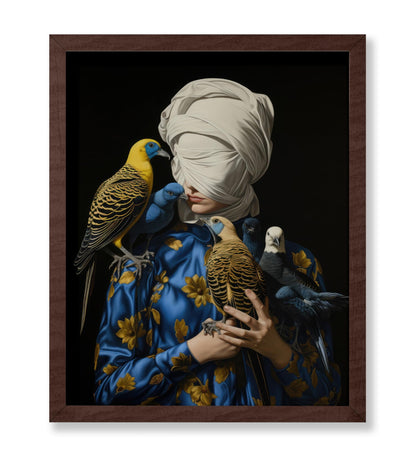 Woman and Birds