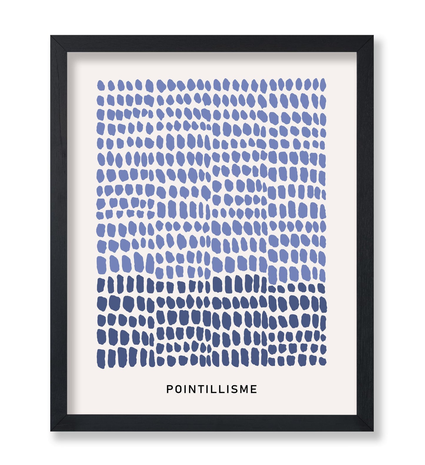 Pointillisme Dots in Blue