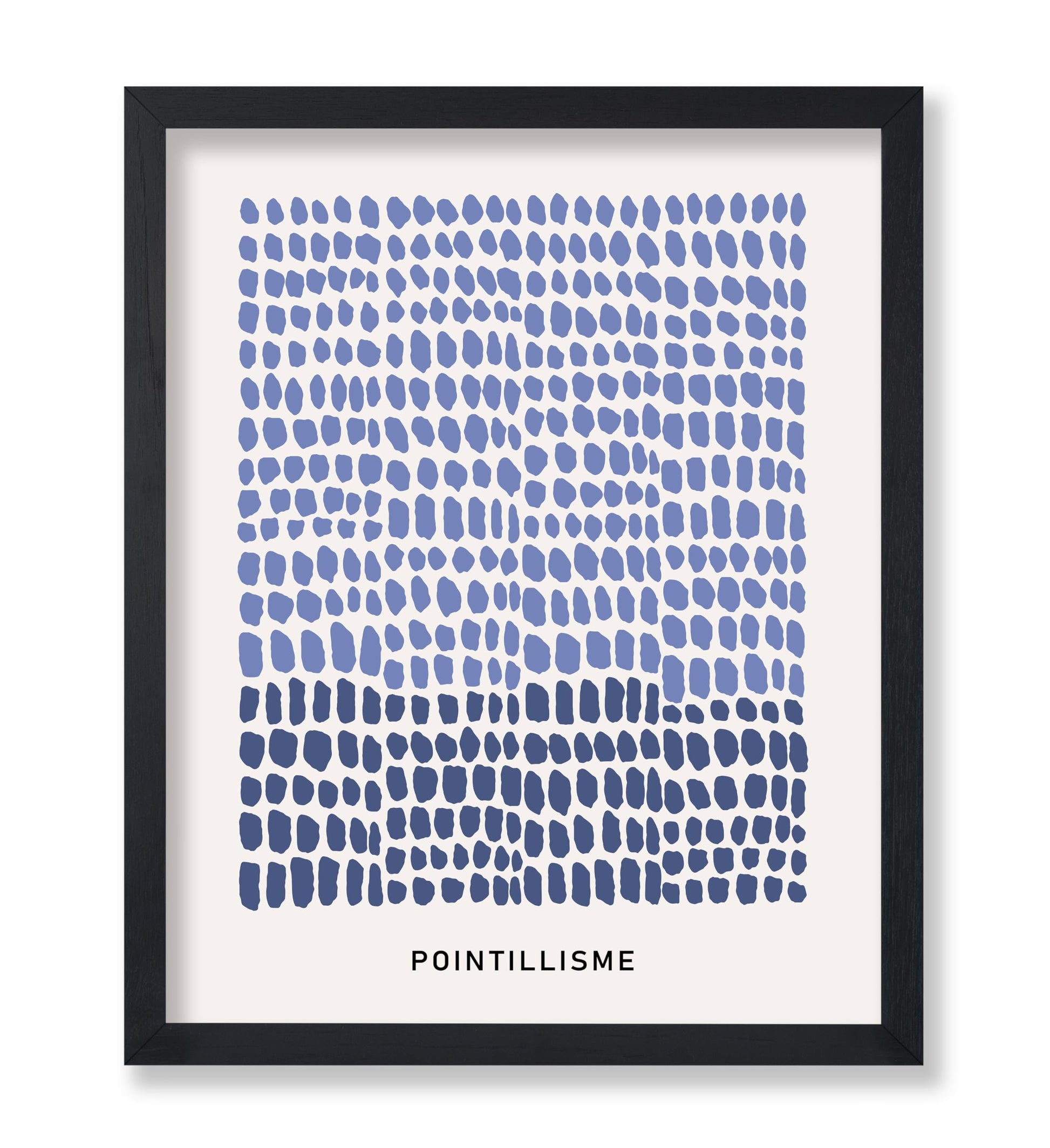 Pointillisme Dots in Blue