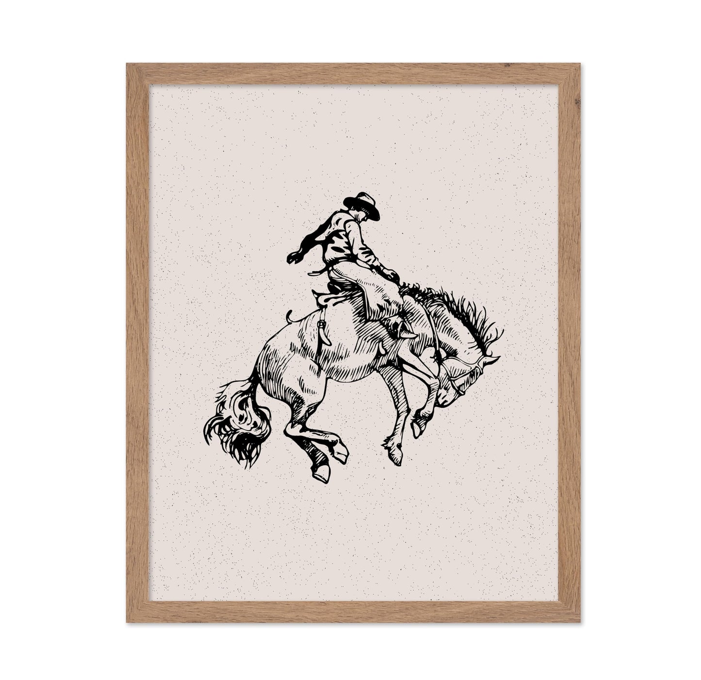 Cowboy Riding A Wild Horse