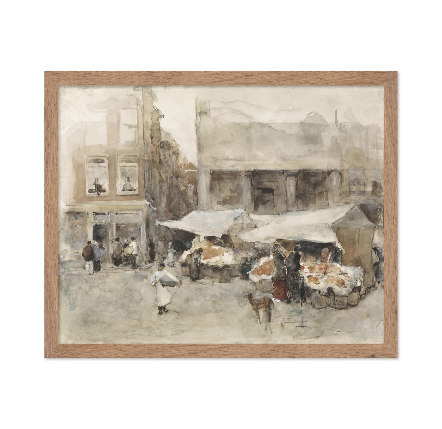 Market with Flower Stalls