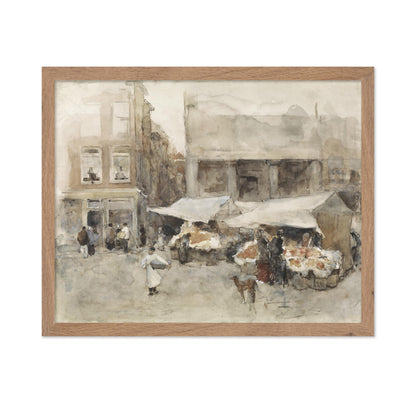 Market with Flower Stalls