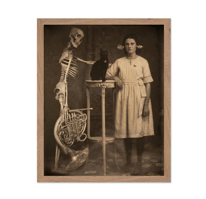 Young Girl and Skeleton