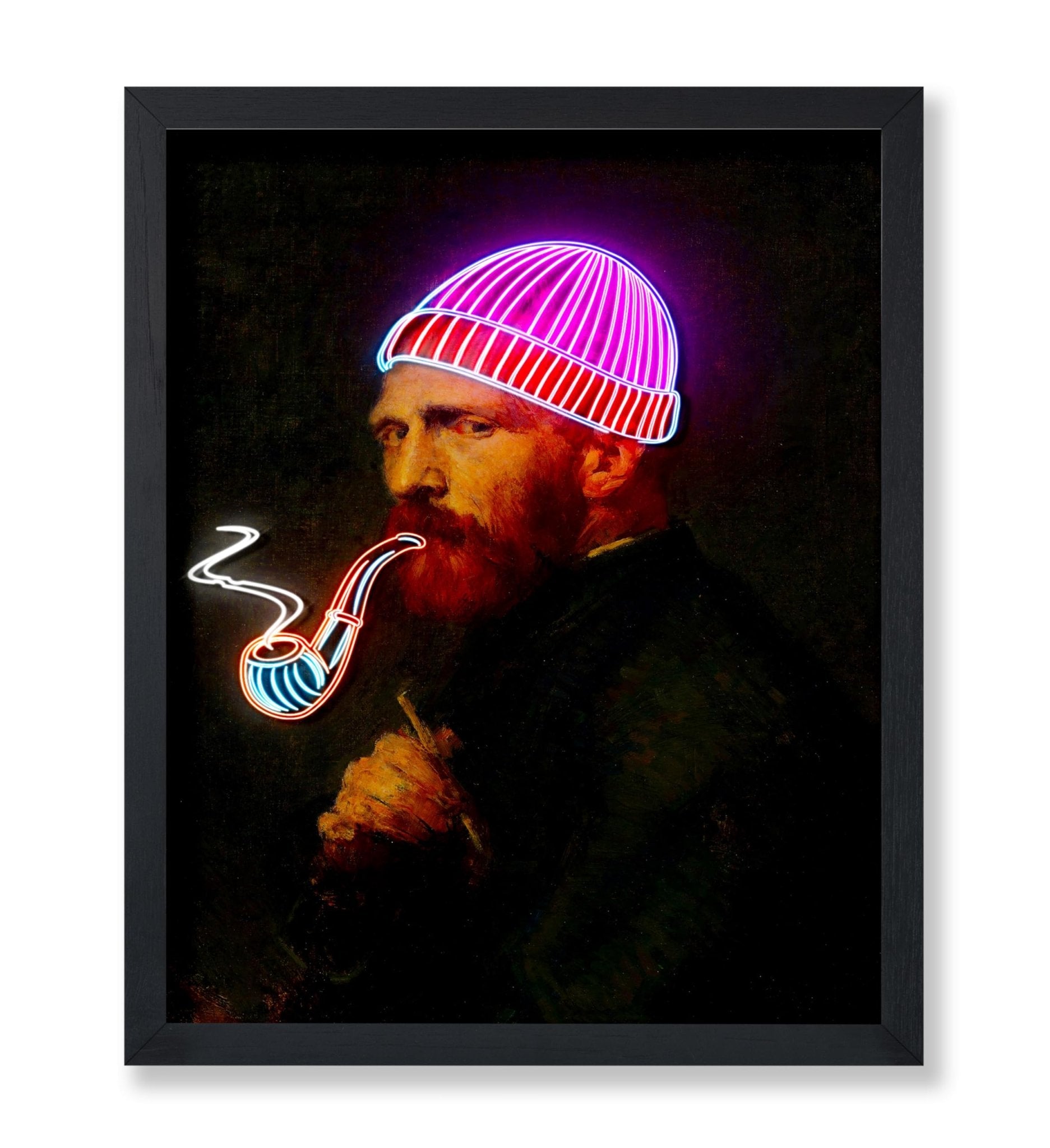 Van Gogh Neon Portrait
