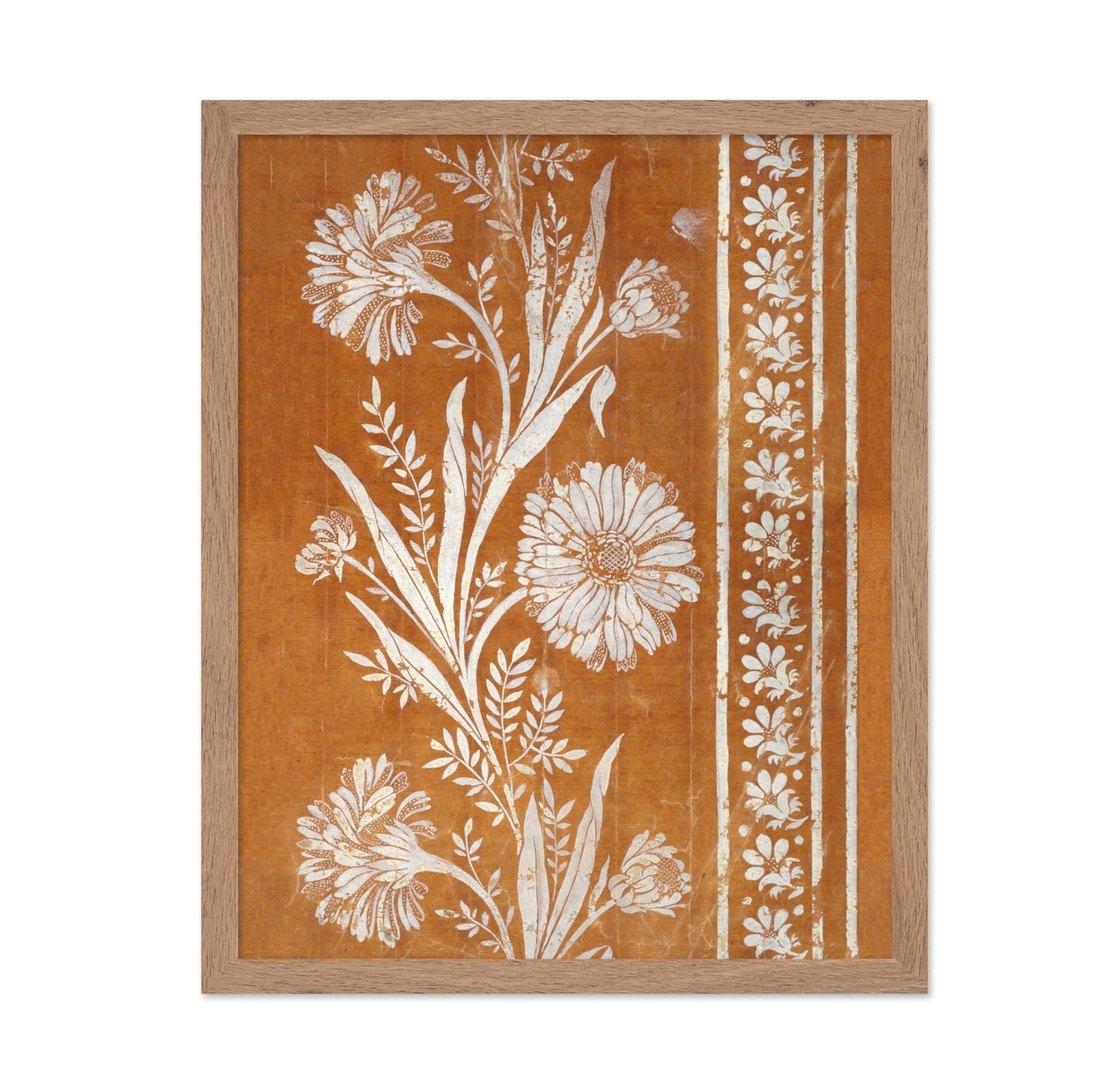 Burnt Orange Floral Pattern