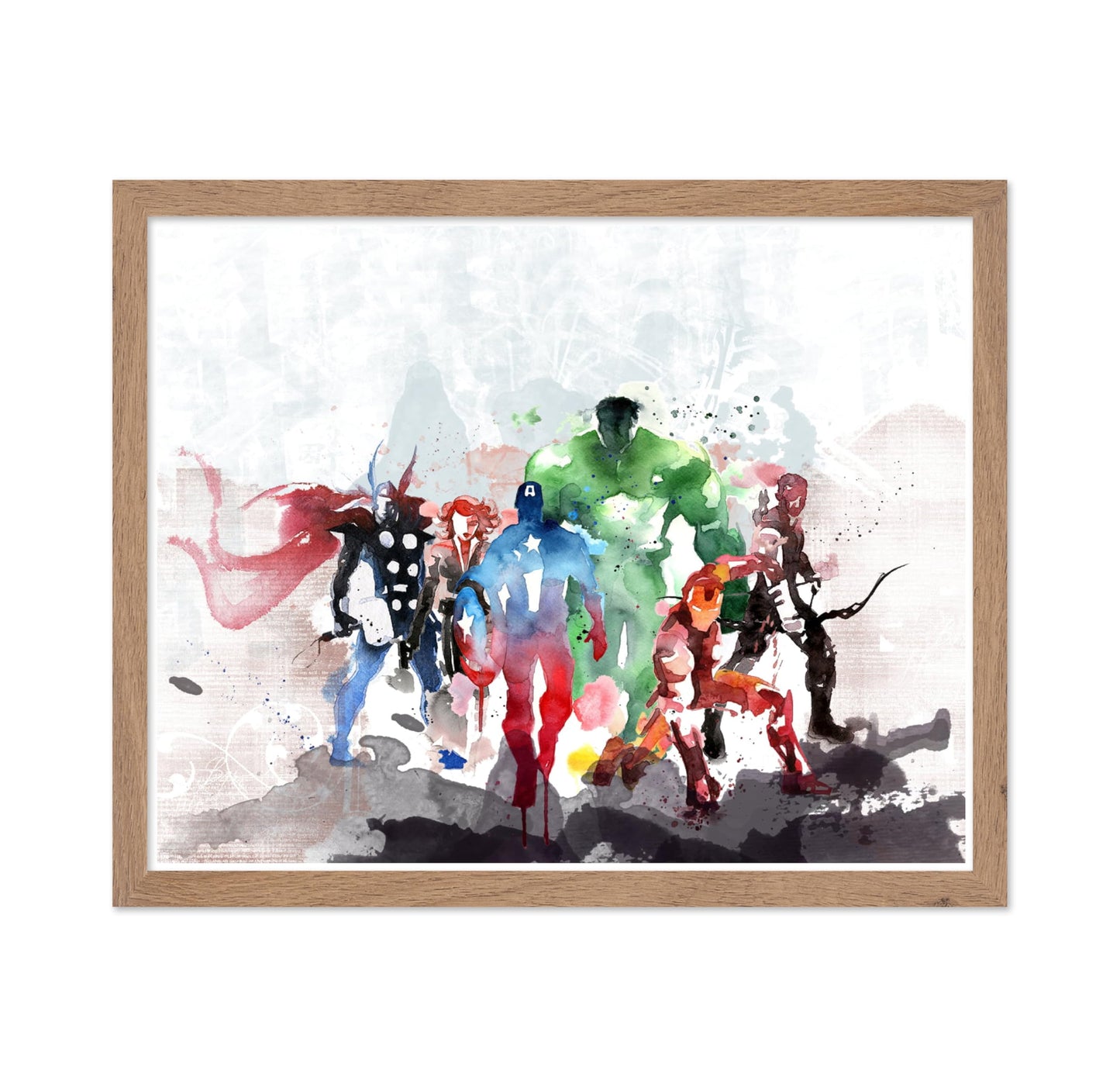 Watercolor Superheroes
