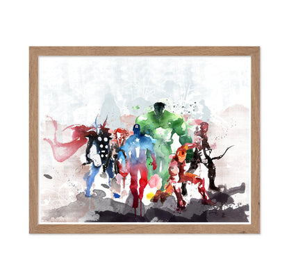 Watercolor Superheroes