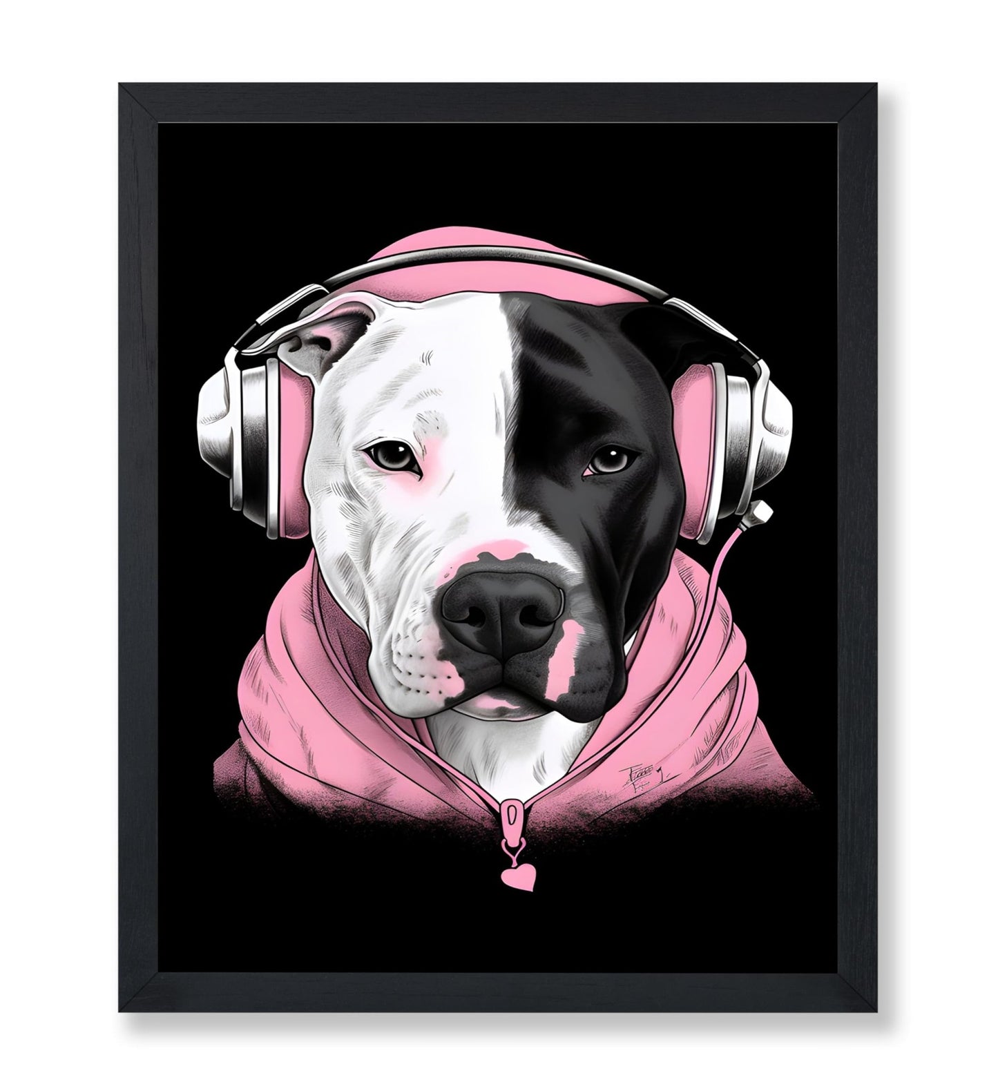 Pitbull With Headphones No1
