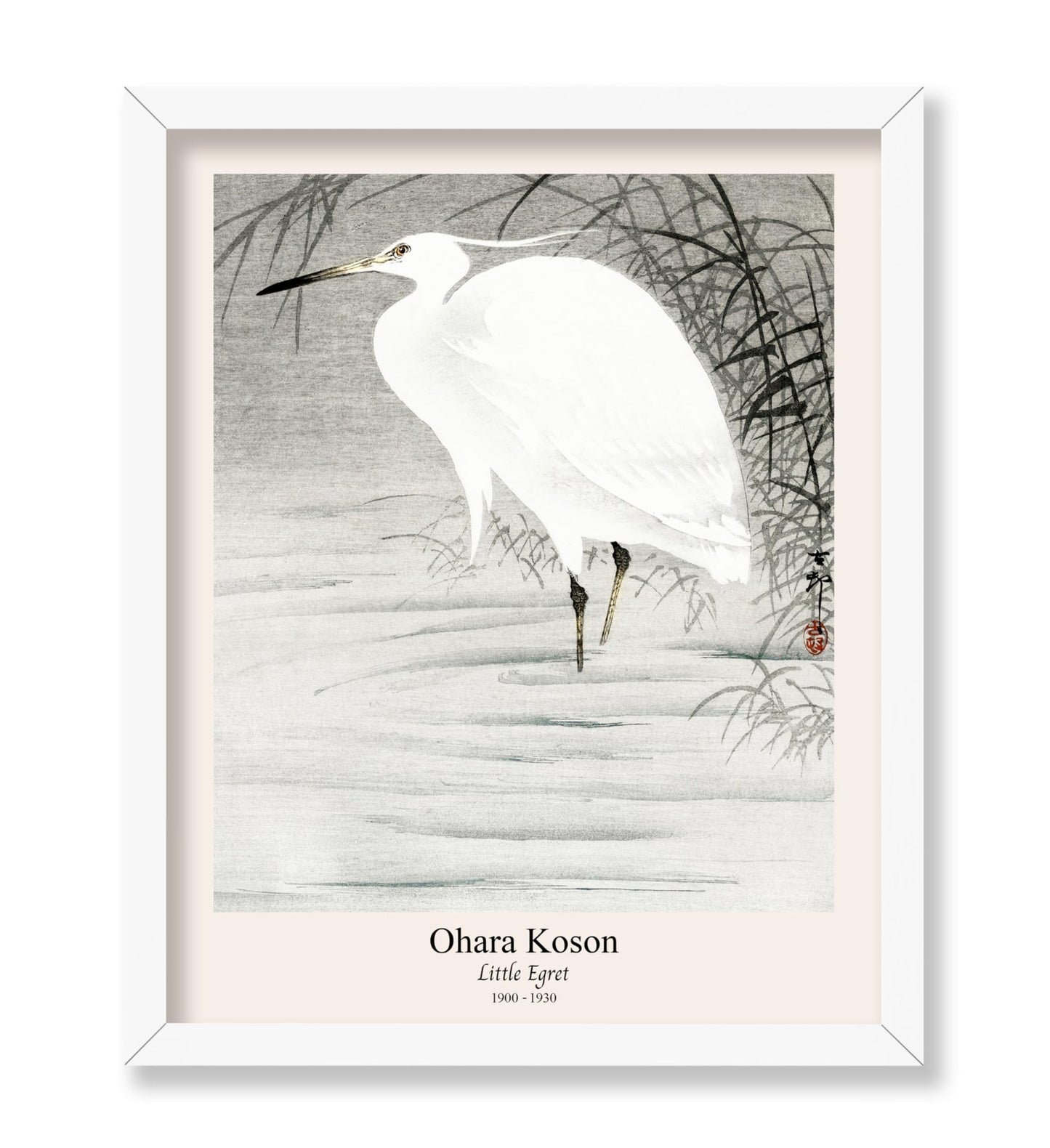 Ohara Koson - Little Egret No1