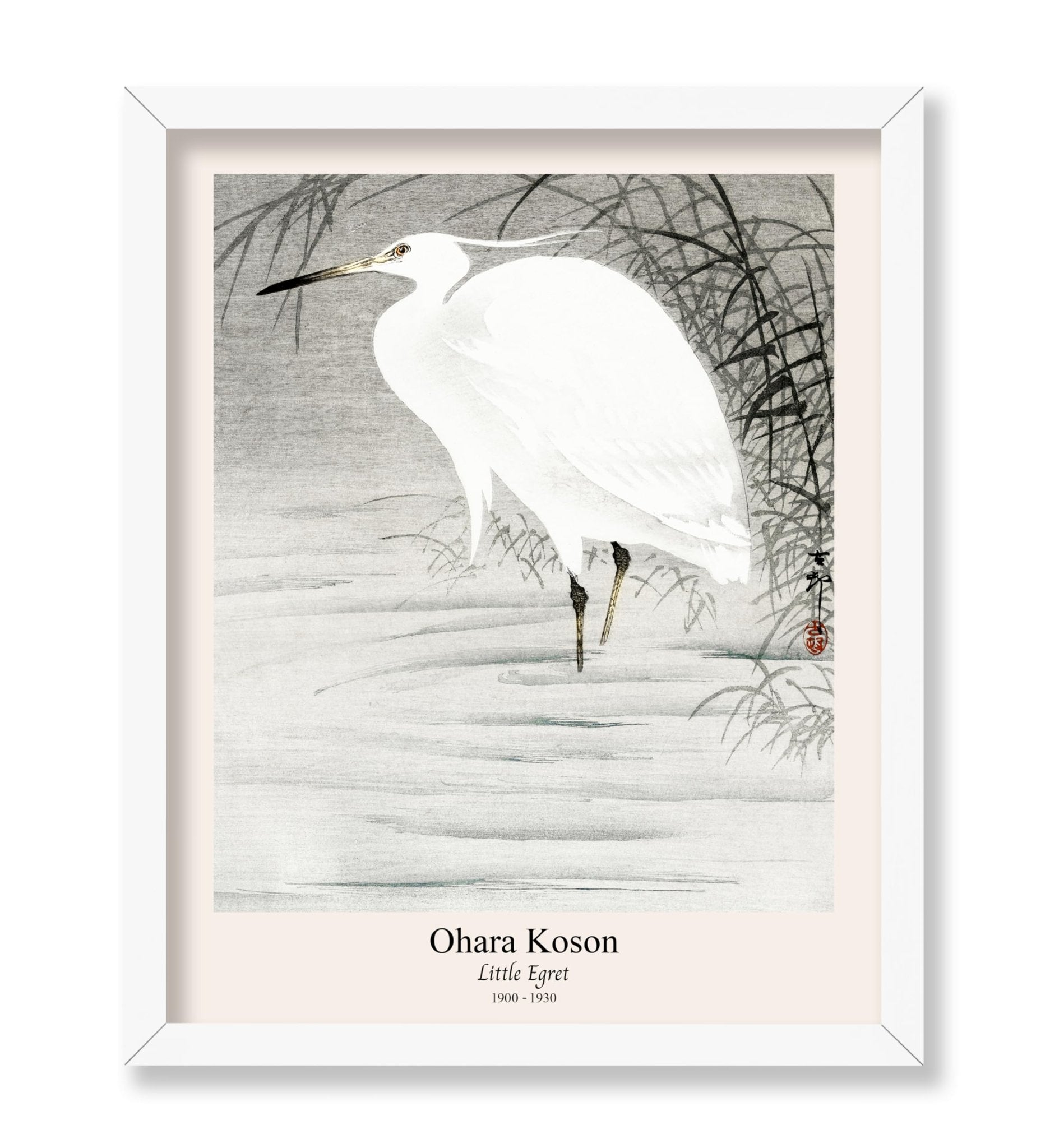 Ohara Koson - Little Egret No1