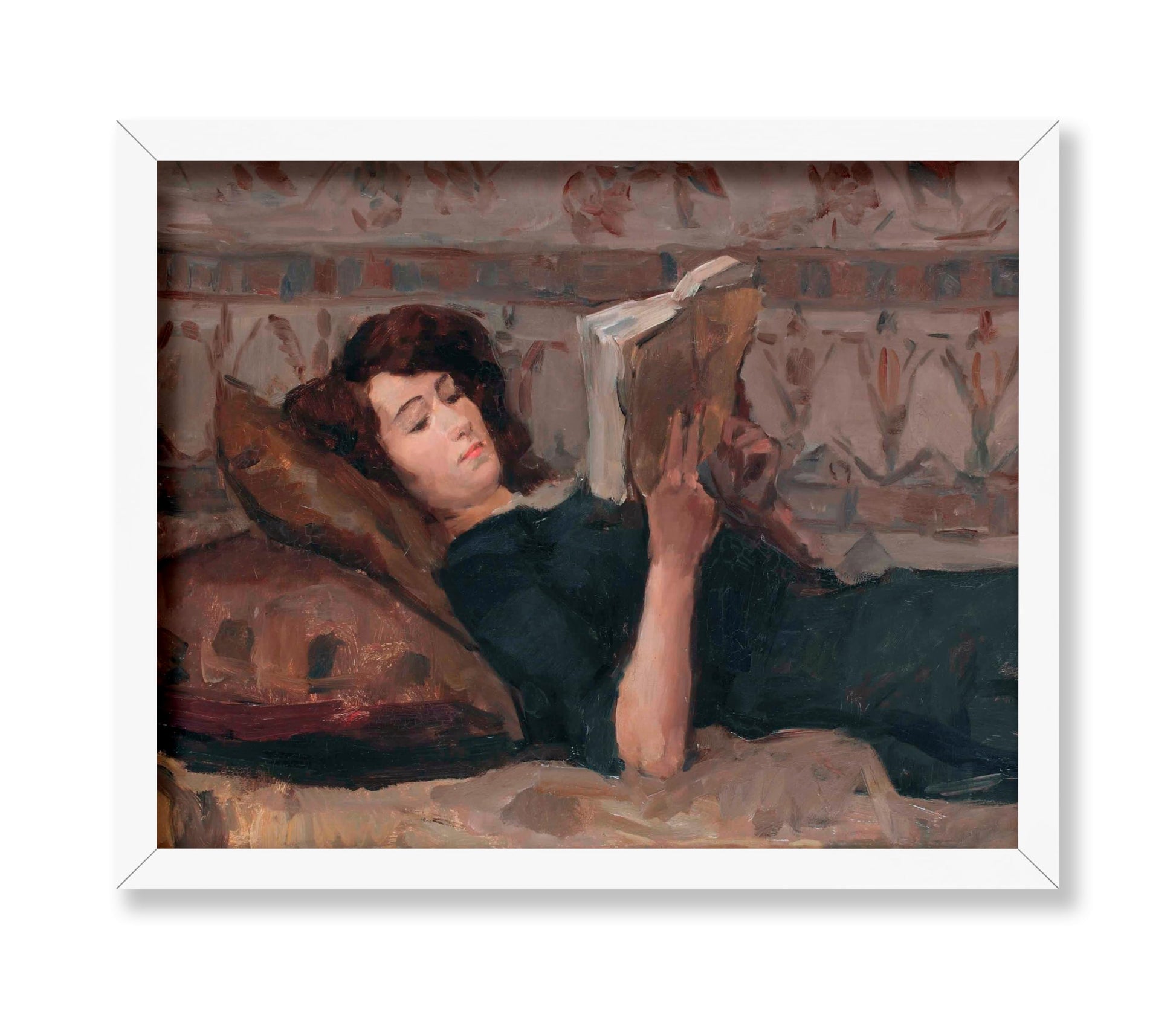 Girl Reading on a Divan
