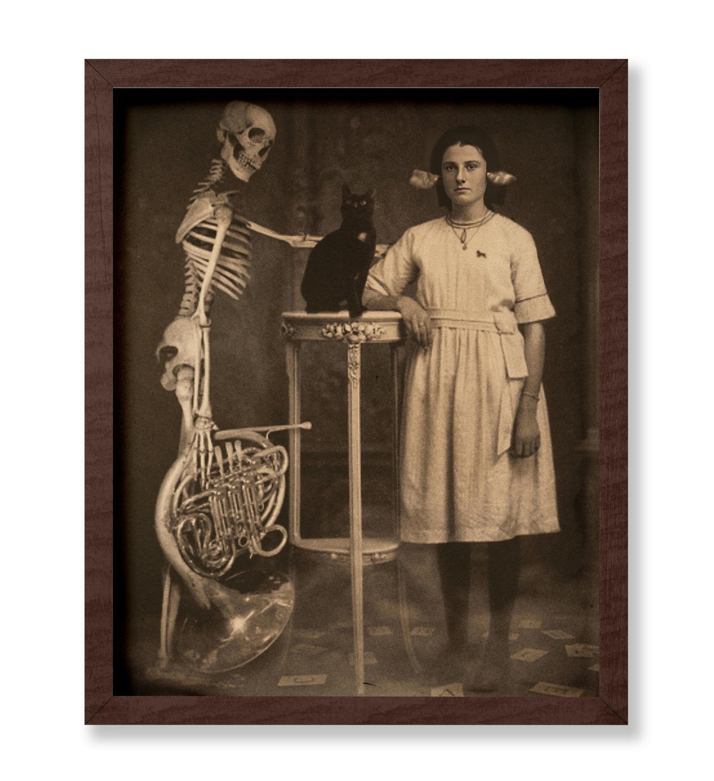Young Girl and Skeleton