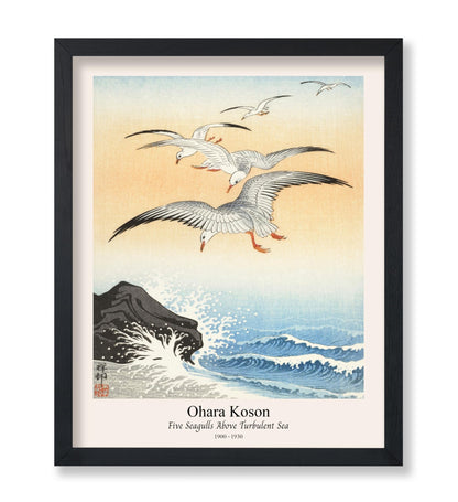 Ohara Koson - Five Seagulls