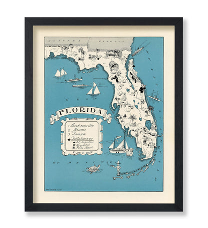 Florida State Pictorial Map