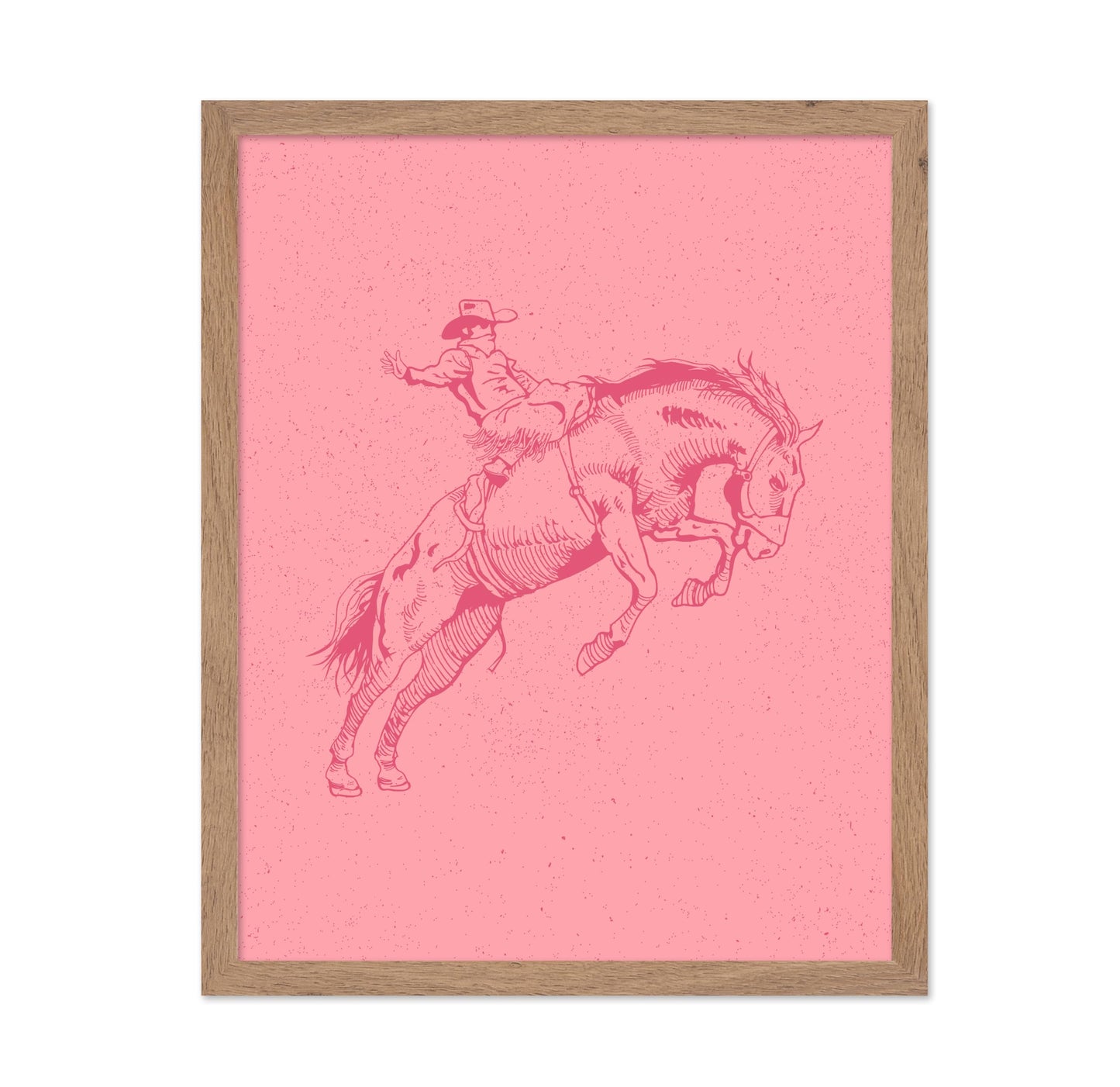 Pink Cowboy Bucking Bronco