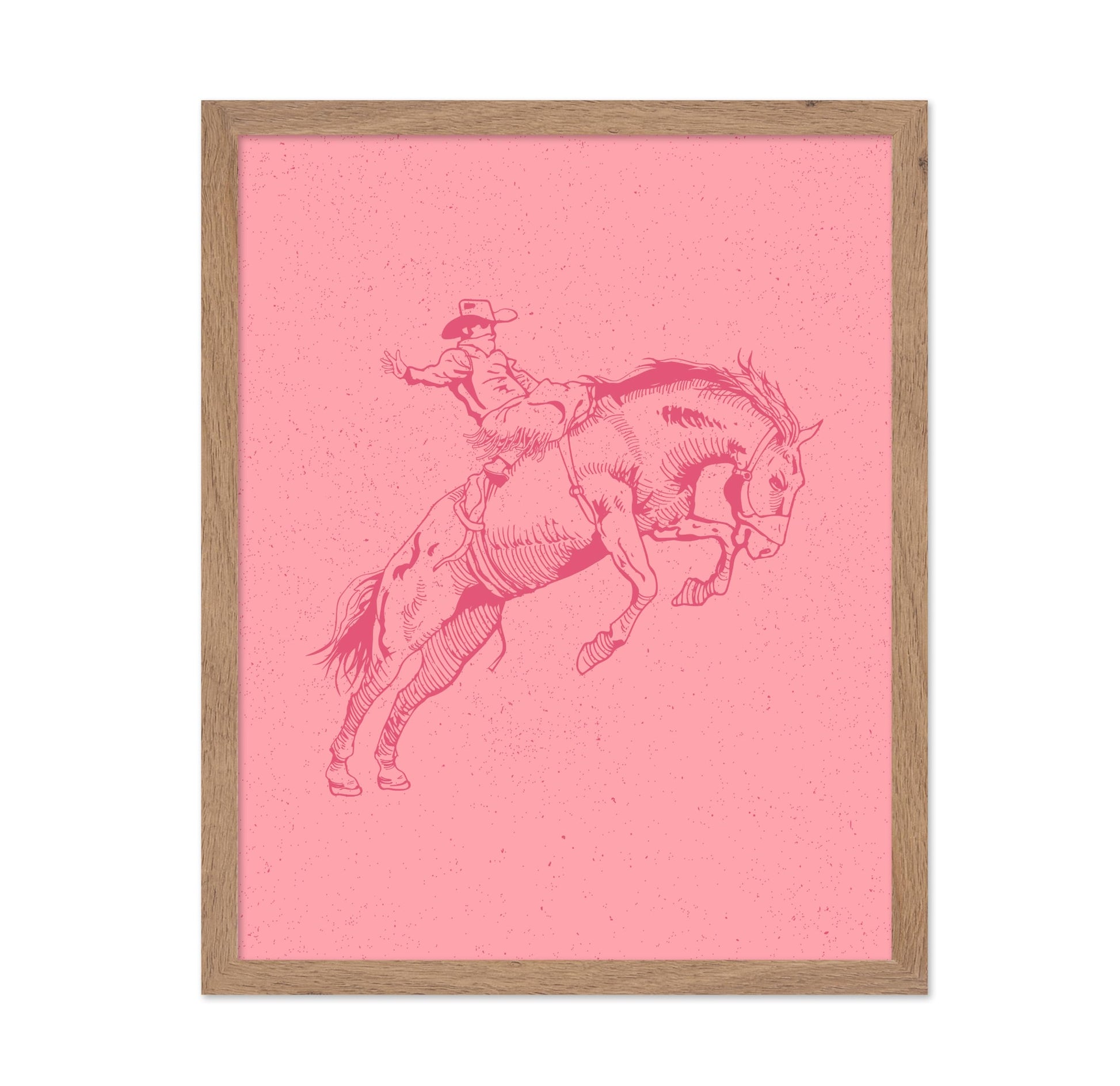 Pink Cowboy Bucking Bronco