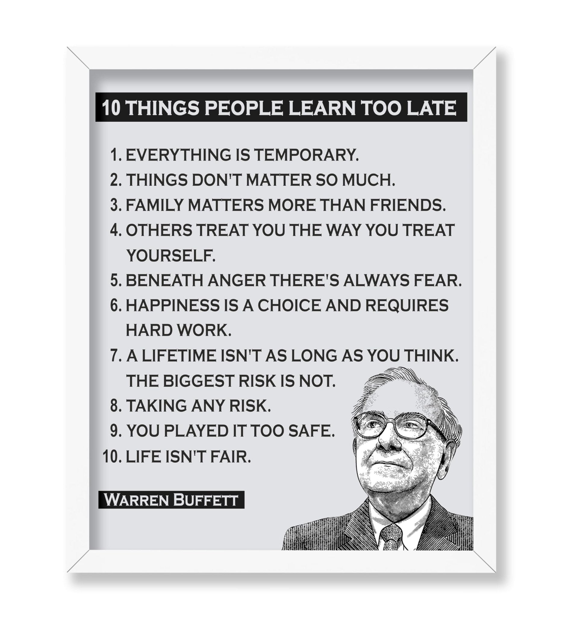Things People Learn Too Late
