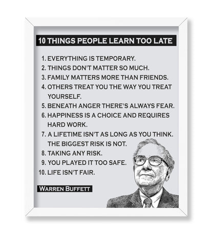Things People Learn Too Late