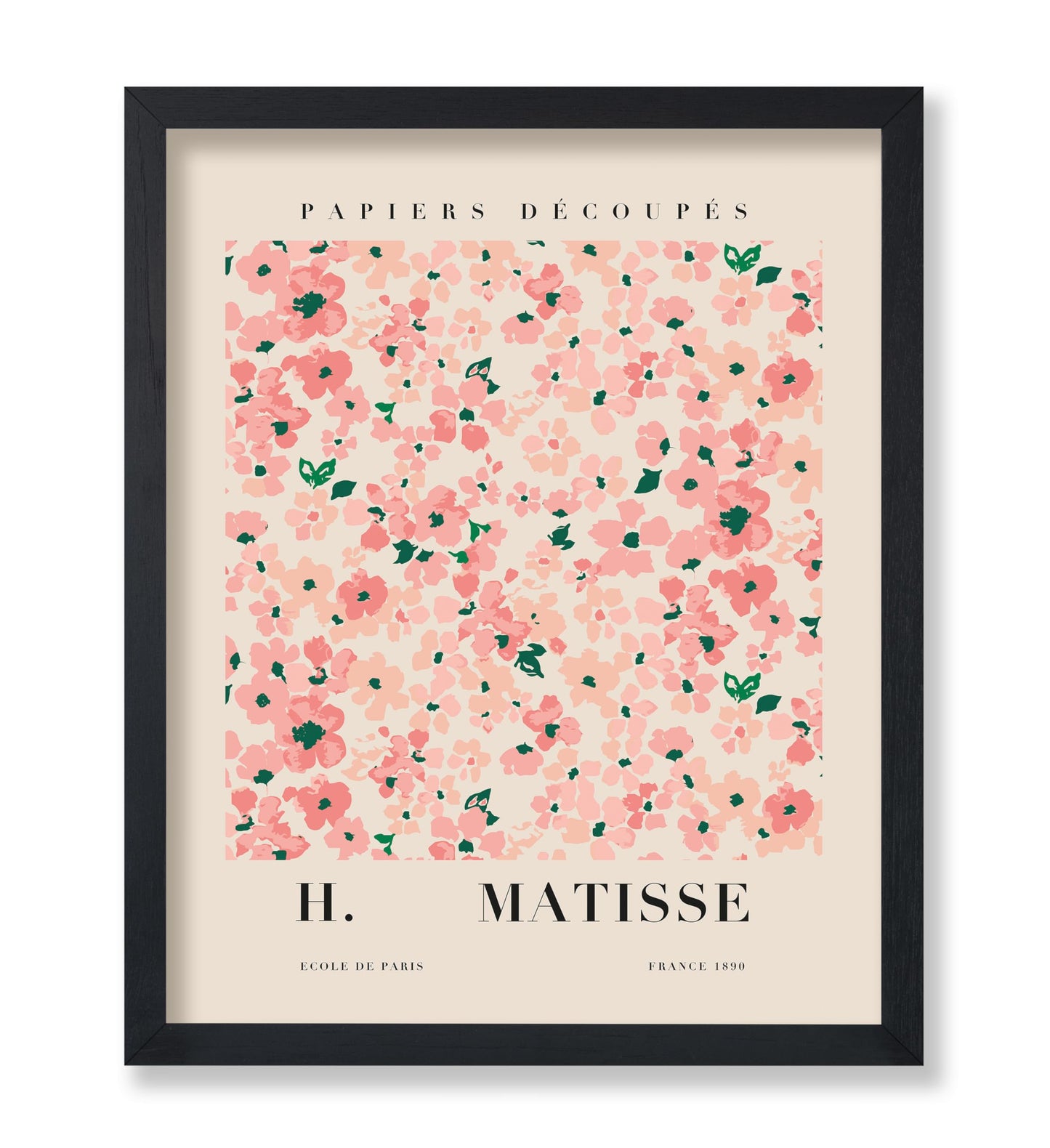 Henri Matisse Style Pink Flowers Poster