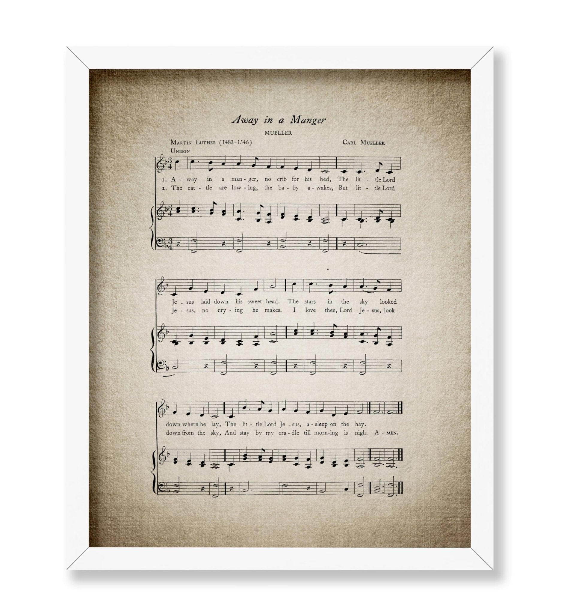 Away in a Manger Hymnal Sheet