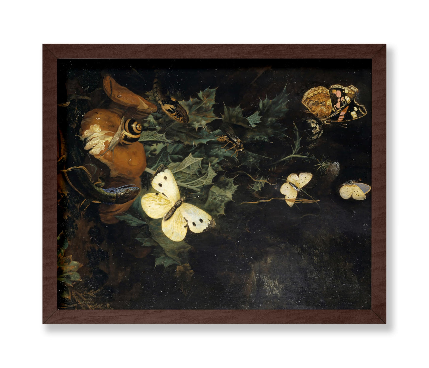 Still Life with Butterflies, Lizard and Snake