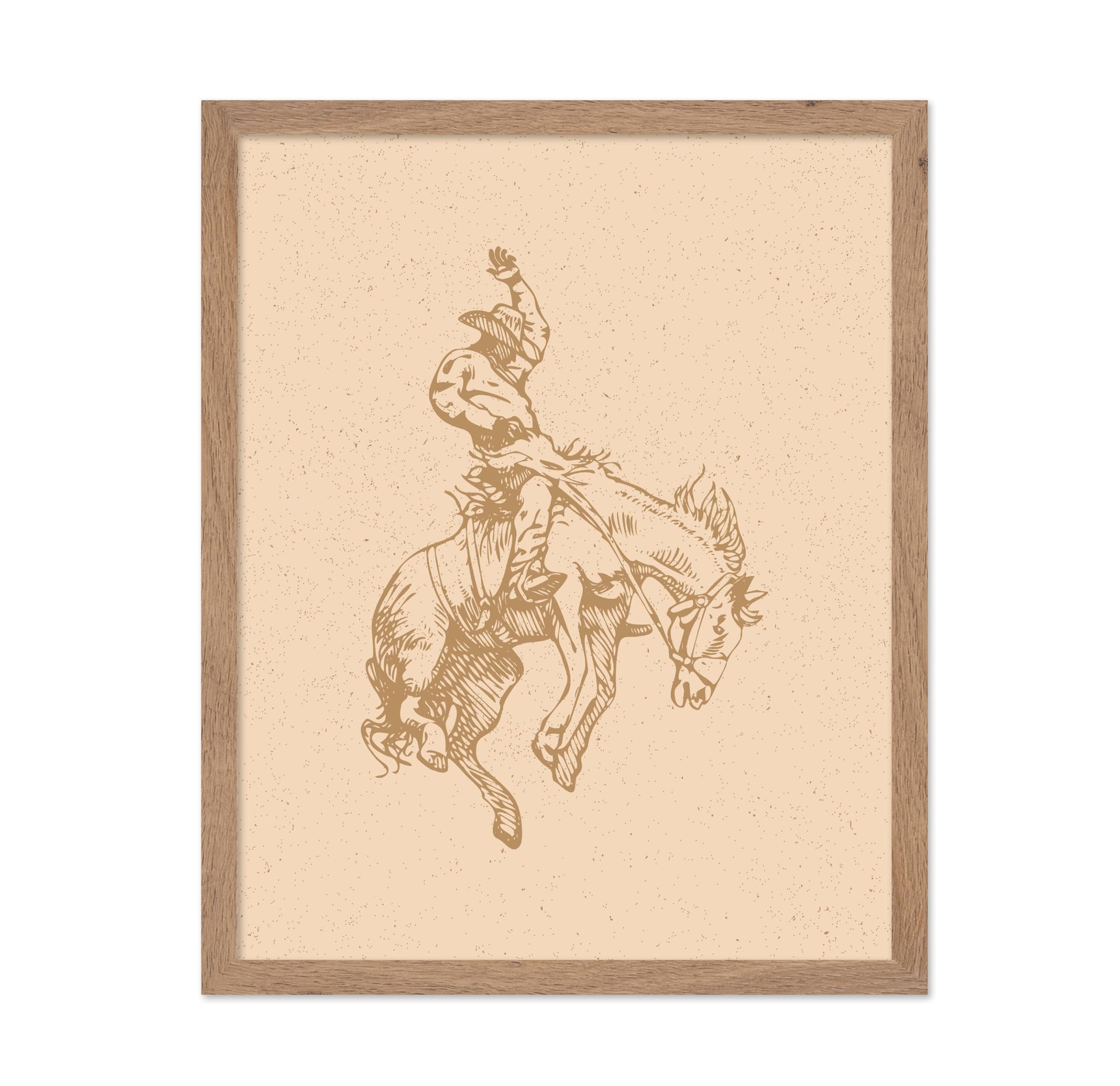 Beige Cowboy Horseback