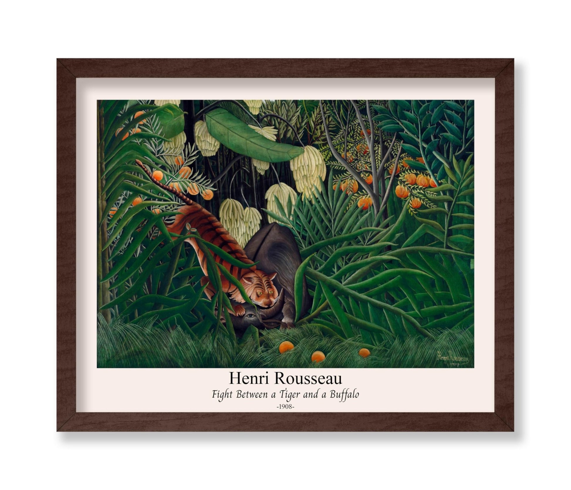 Henri Rousseau - Tiger & Buffalo No1