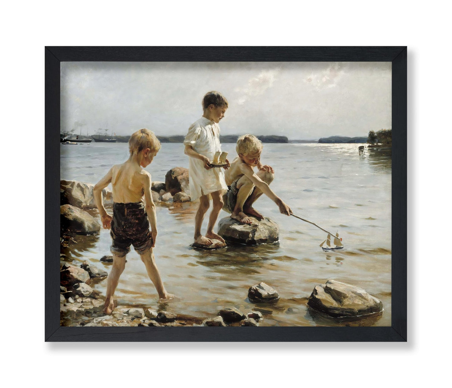Boys Playing on The Shore