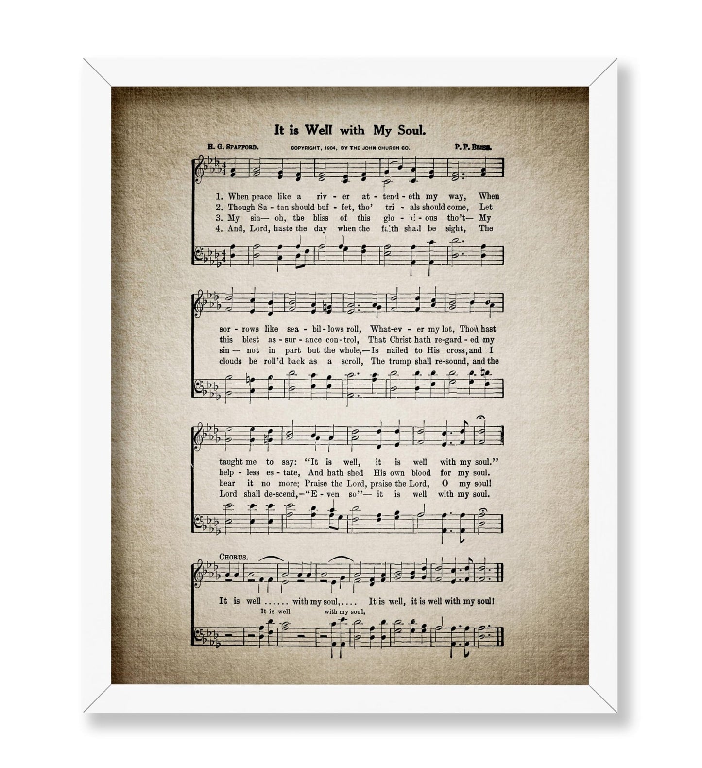 It Is Well With My Soul Hymnal Sheet No1