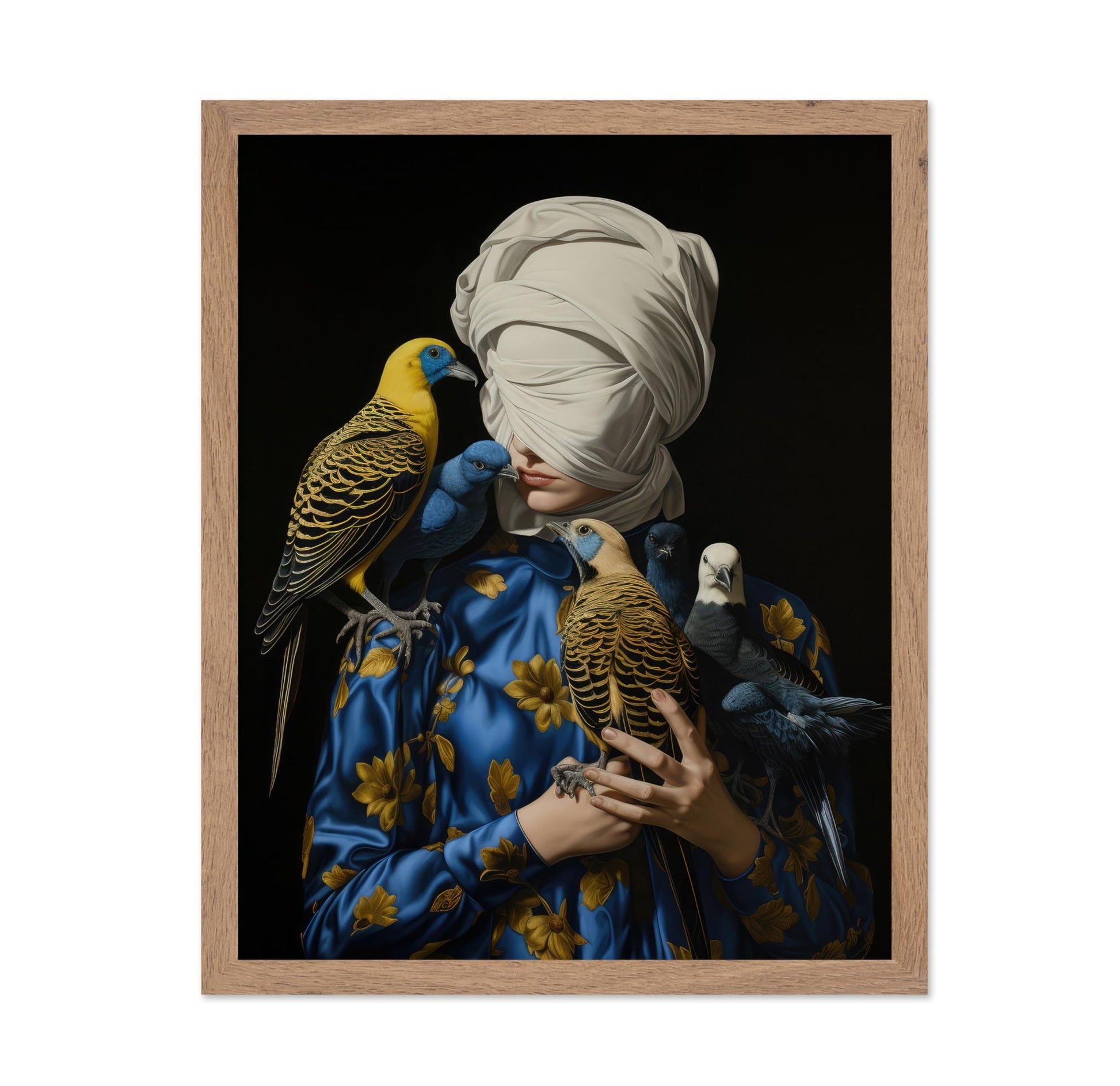 Woman and Birds