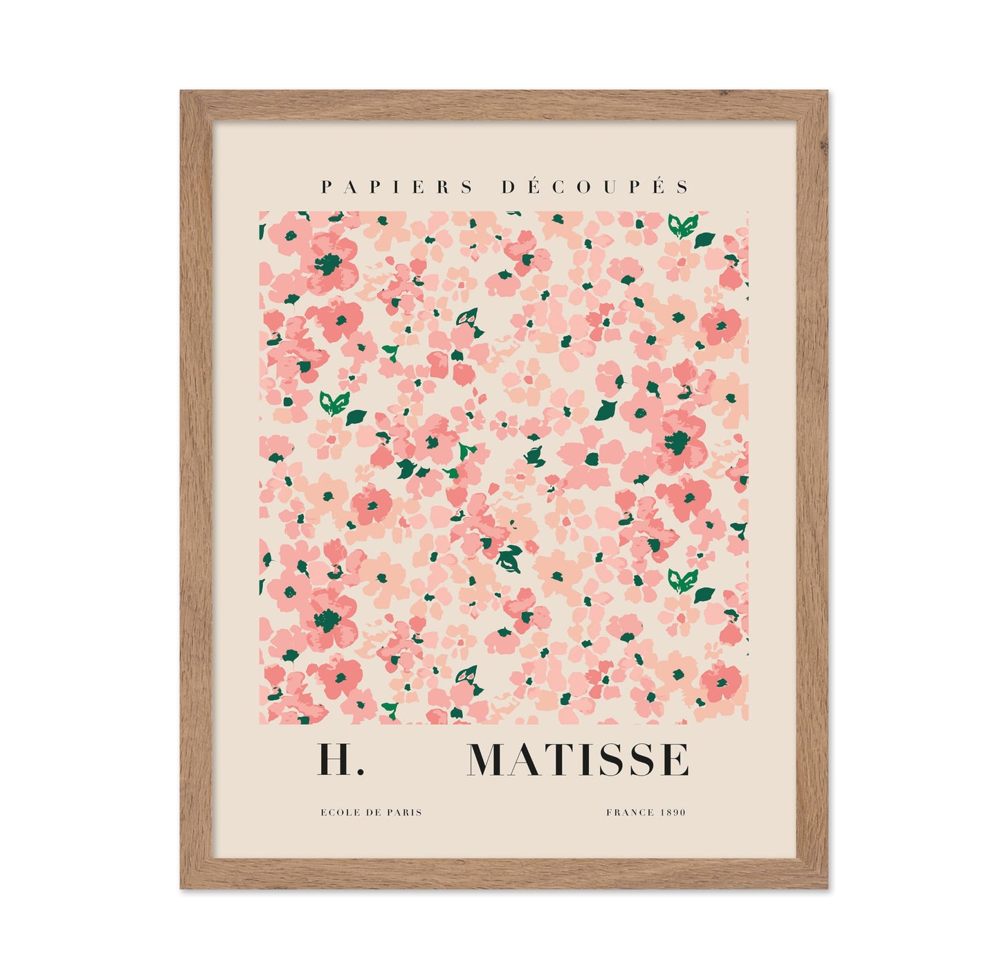 Henri Matisse Style Pink Flowers Poster