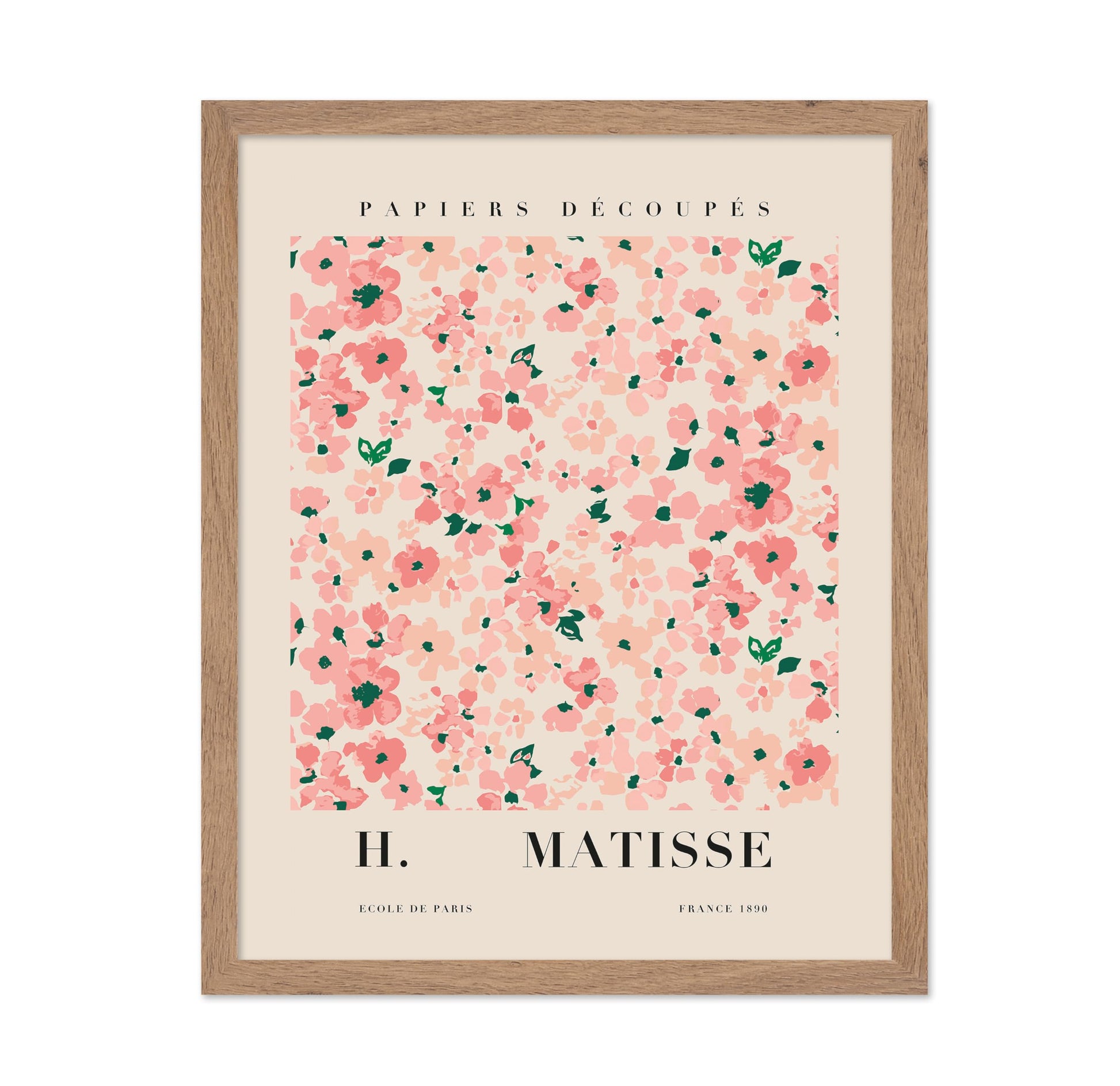 Henri Matisse Style Pink Flowers Poster