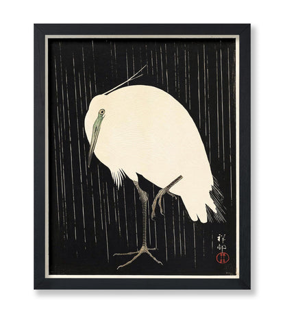 Ohara Koson - Egret Standing in Rain