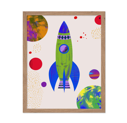 Whimsical Space Rocket No2