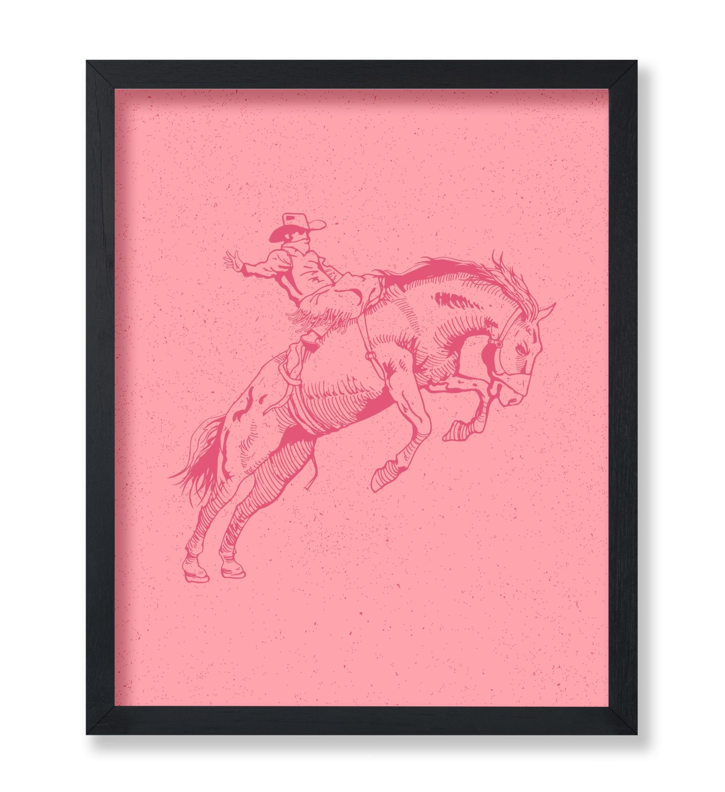 Pink Cowboy Bucking Bronco