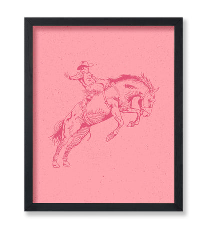 Pink Cowboy Bucking Bronco