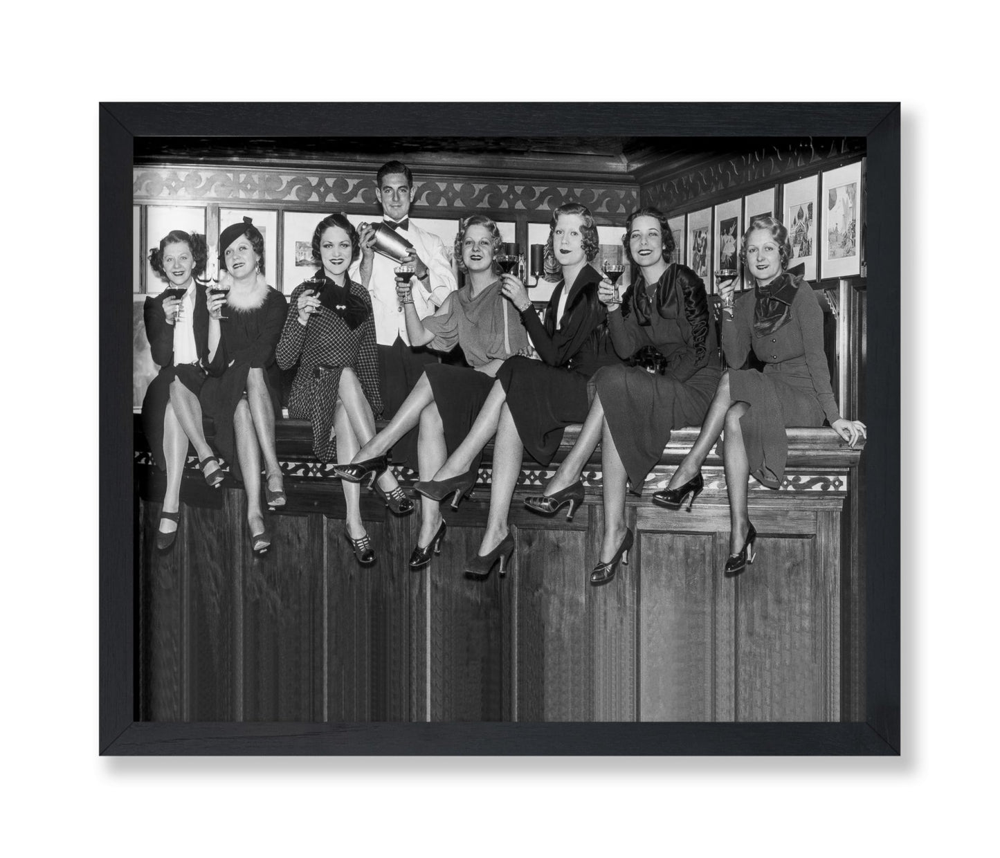 Women Sitting on A Bar