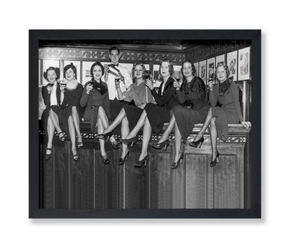 Women Sitting on A Bar