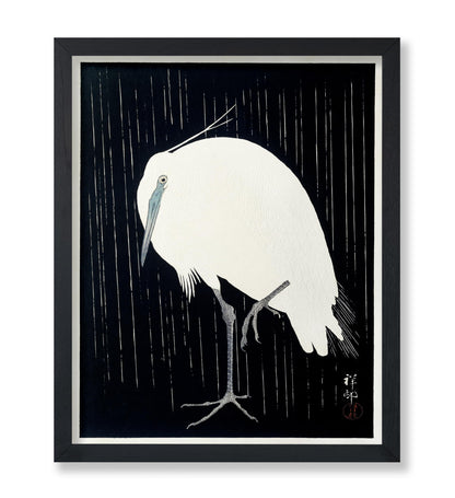 Ohara Koson - Egret in the Rain No2