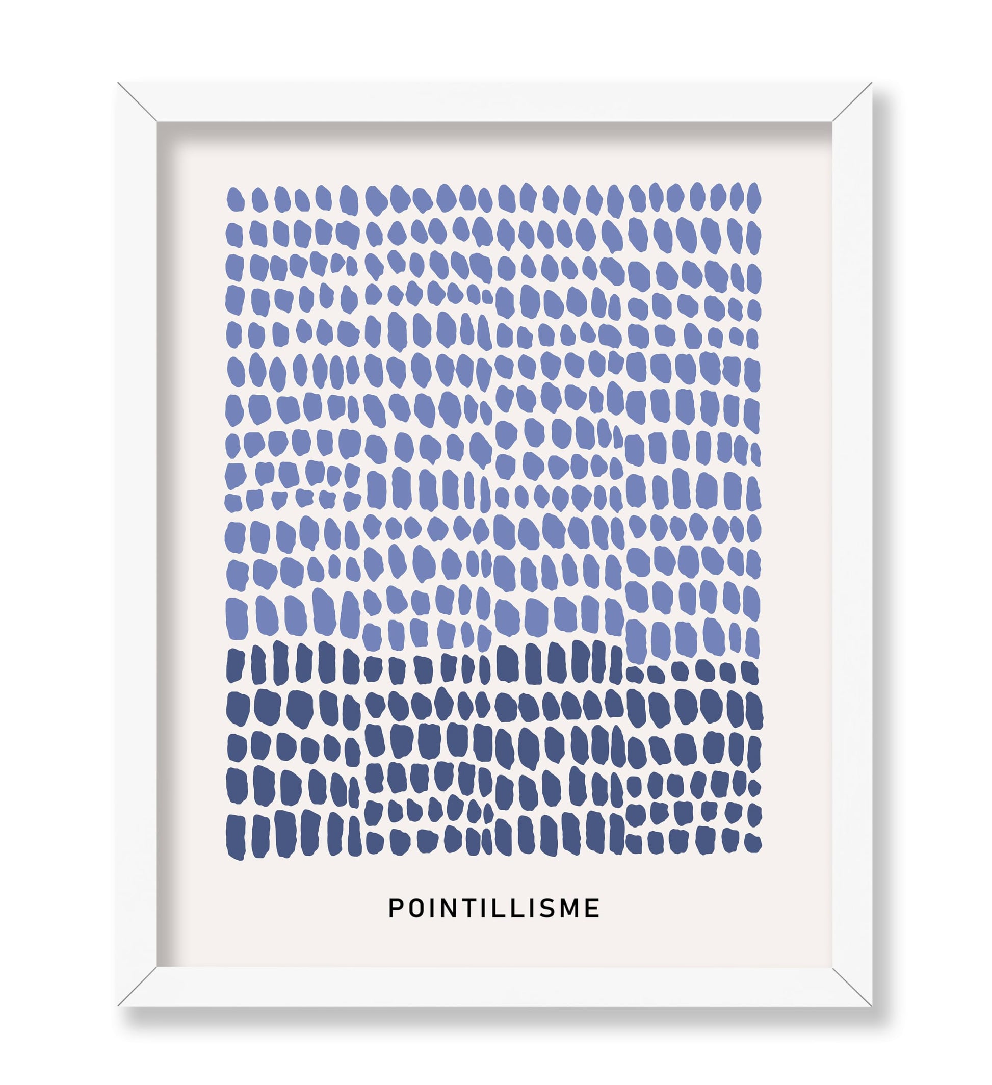 Pointillisme Dots in Blue