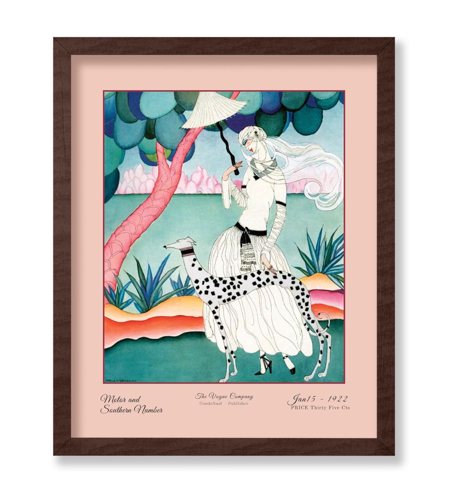 Helen Dryden - A Vogue Cover of A Woman With A Dalmatian